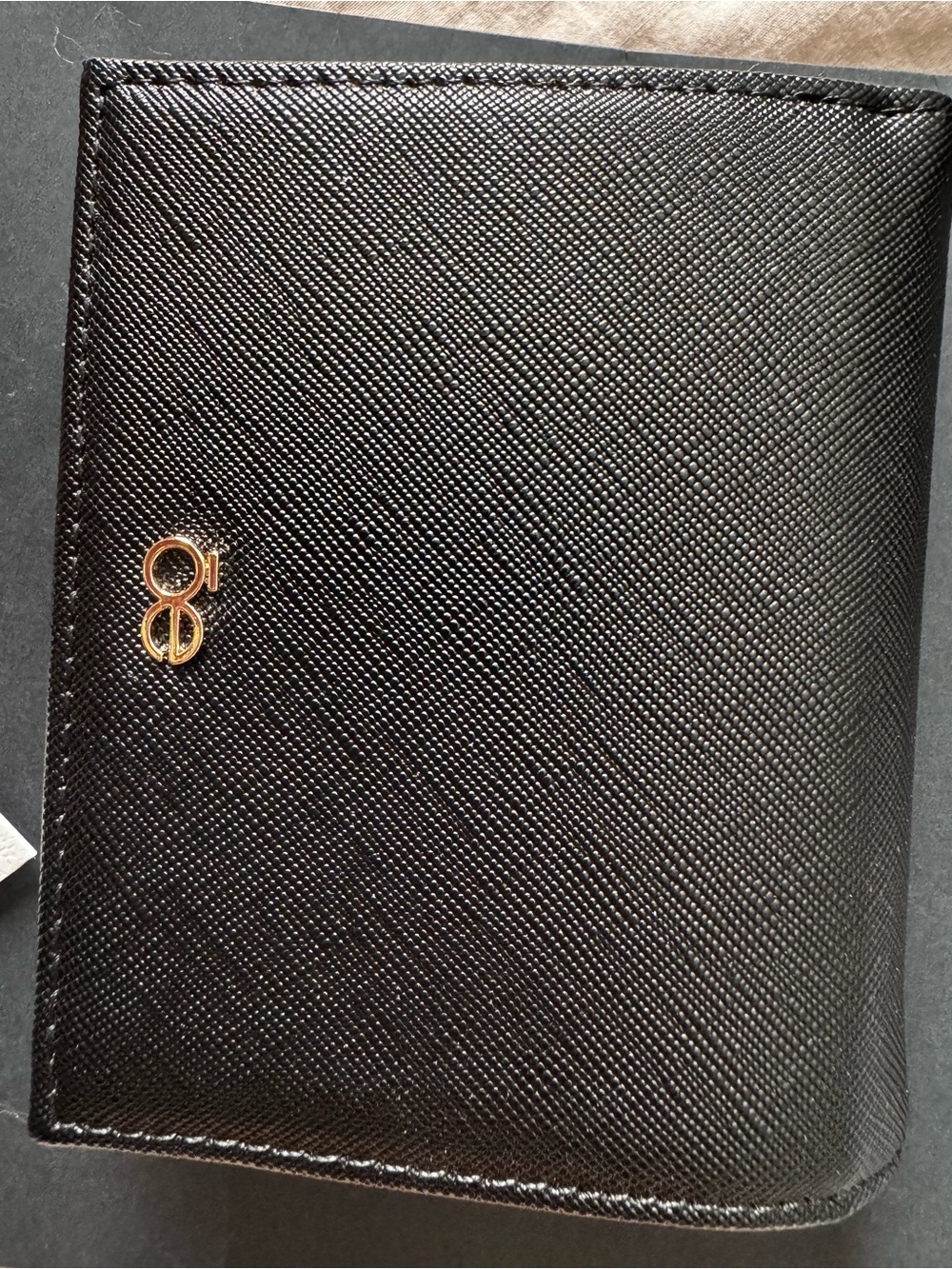 Black Men’s CLOE Brand Leather Wallet with Gold Accent- this is a Mexican brand